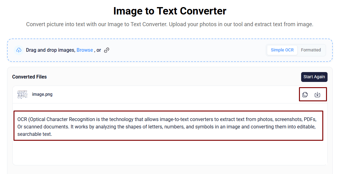 Image to Text Converter